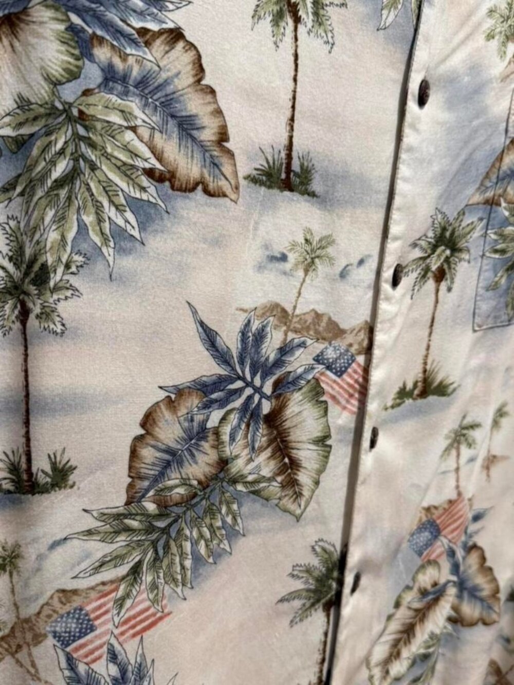 Unique Saddlebred Patriotic Hawaiian American Flag, Shirt, Size L